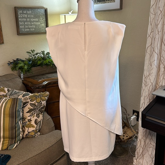 Amanda Uprichard New York Cream fully lined shoulder pads Asymmetrical Large - Picture 6 of 12